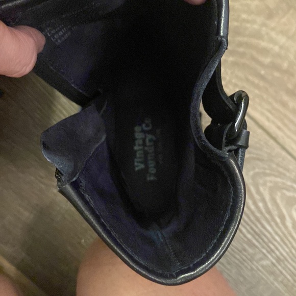 EUC Vintage Foundry Co. Black Leather Moto Boots Size 7 - Picture 11 of 11